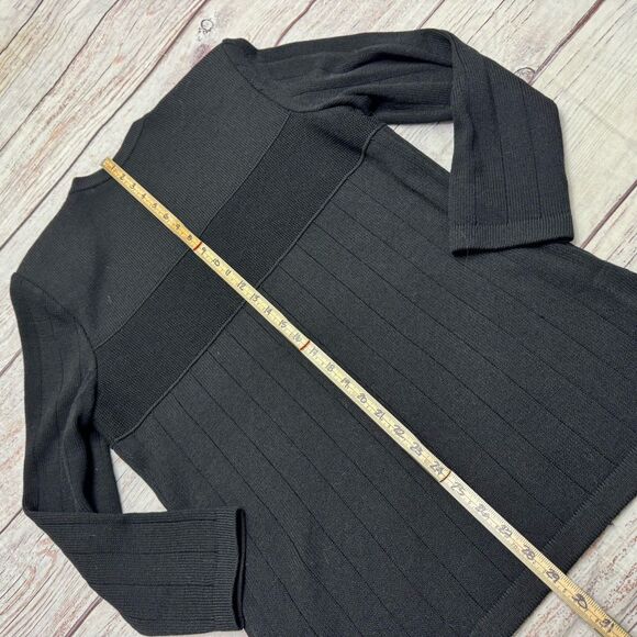 St John Basics Collection Black Knit Sweater Tunic Women’s Size Medium - Picture 9 of 10